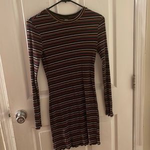 Wild fable striped cotton blend ribbed dress